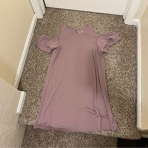 Just Be Purple Cold Shoulder Shift Dress Womens Large